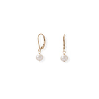 Thumbnail for Gold-Filled 6.5mm Cultured Freshwater Pearl Lever Earrings