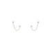 14 Karat Rose Gold Double Post Crystal Earrings