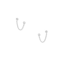 Thumbnail for Round CZ Double Post Earrings