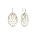 Italian Two Tone 6 Ring 3-D Earrings