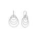 Italian Rhodium Plated Graduated Ring 3-D Earrings