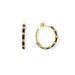 Bodacious Baguettes! Black Baguette CZ 3/4 Hoop Earrings