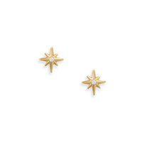 Thumbnail for Sweet Stars! 14 Karat Gold Plated CZ Star Stud Earrings