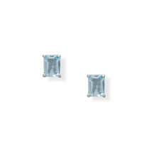 Thumbnail for Rhodium Plated Sky Blue Topaz Earrings