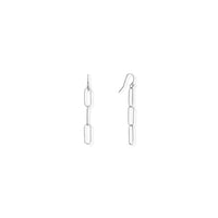 Thumbnail for Rhodium Plated Paperclip French Wire Earrings