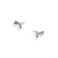 Thumbnail for Oxidized Hummingbird Stud Earrings