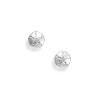 Thumbnail for Oxidized Sand Dollar Stud Earrings