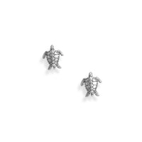 Thumbnail for Oxidized Sea Turtle Stud Earrings
