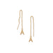 14 Karat Gold Plated "A" Initial Threader Earrings