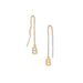 14 Karat Gold Plated "B" Initial Threader Earrings