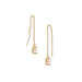 14 Karat Gold Plated "E" Initial Threader Earrings