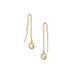 14 Karat Gold Plated "G" Initial Threader Earrings