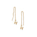 14 Karat Gold Plated "H" Initial Threader Earrings