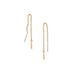 14 Karat Gold Plated "I" Initial Threader Earrings