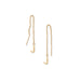 14 Karat Gold Plated "J" Initial Threader Earrings