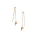 14 Karat Gold Plated "P" Initial Threader Earrings