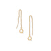 14 Karat Gold Plated "Q" Initial Threader Earrings