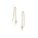 14 Karat Gold Plated "T" Initial Threader Earrings