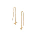 14 Karat Gold Plated "X" Initial Threader Earrings