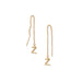 14 Karat Gold Plated "Z" Initial Threader Earrings