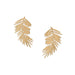 14 Karat Gold Plated Palm Leaf Post Earrings