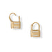 14 Karat Gold Plated CZ Lock Earrings