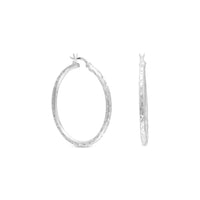 Thumbnail for 2.5mm x 35mm Diamond Cut Hoop Earrings