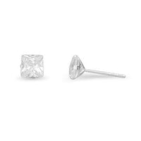 Thumbnail for 5x5mm Square CZ Stud Earrings