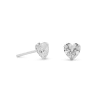 Thumbnail for Heart CZ Stud Earrings