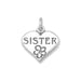 SISTER in Heart Charm