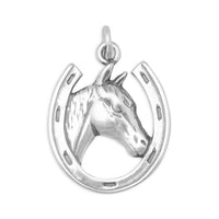 Thumbnail for Horse in Horseshoe Charm