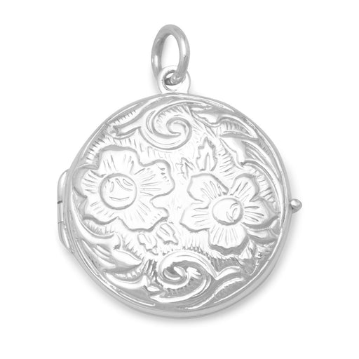 Round Floral Design Locket