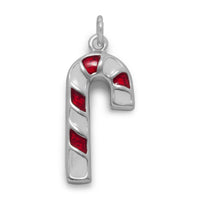 Thumbnail for Red and White Enamel Candy Cane Charm