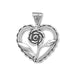 Heart with Rose Charm