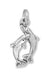 Oxidized Playful Dolphins Charm