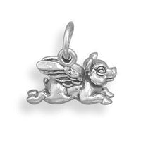 Thumbnail for Oxidized Flying Pig Charm