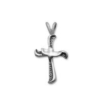 Thumbnail for Oxidized Cross with Dove Pendant