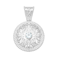 Thumbnail for Blue Topaz Pendant with Swirl Cut Out Design