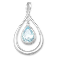 Thumbnail for Pear Shape Pendant with Blue Topaz Drop