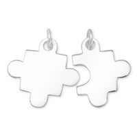 Thumbnail for Rhodium Plated Puzzle Piece Charms