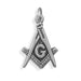 Oxidized Masons Symbol Charm