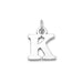 Oxidized "K" Charm