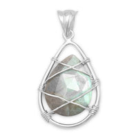 Thumbnail for Wire Wrap Labradorite Pendant