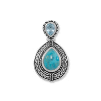 Thumbnail for Blue Topaz and Turquoise Pendant