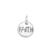 Oxidized "Faith" Charm