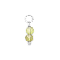 Thumbnail for Peridot Coin Bead Charm - August Birthstone