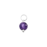Thumbnail for Faceted Amethyst Bead Charm - February Birthstone