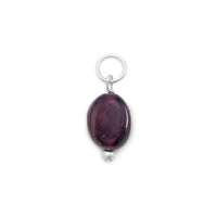 Thumbnail for Oval Garnet Charm - January Birthstone