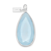 Thumbnail for Blue Chalcedony Pear Shape Pendant