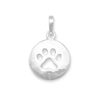 Thumbnail for Round Cut Out Paw Print Pendant